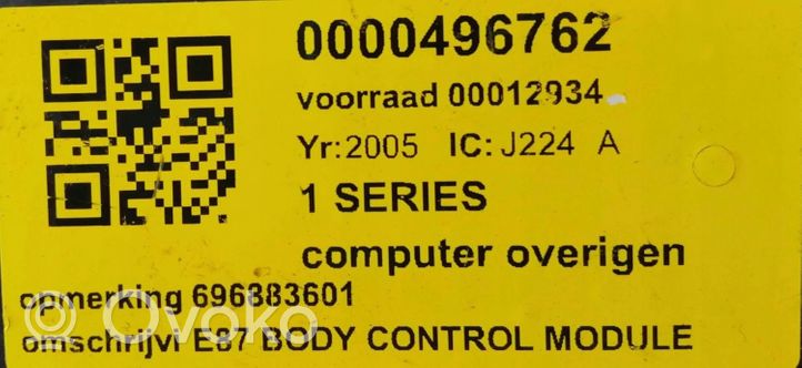 BMW M5 Kit centralina motore ECU e serratura 6968836