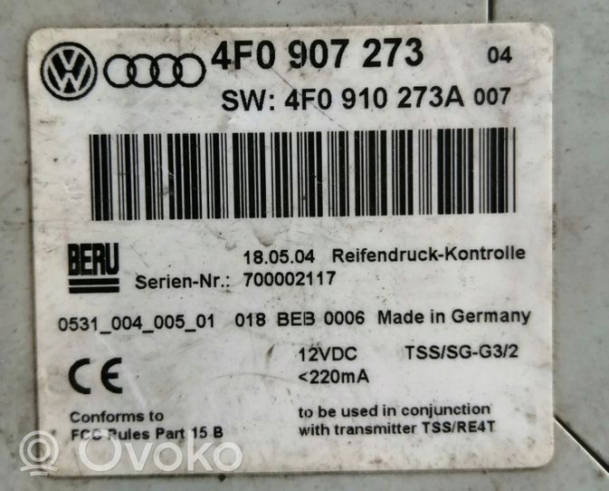 Audi A6 S6 C4 4A Engine ECU kit and lock set 4F0907273