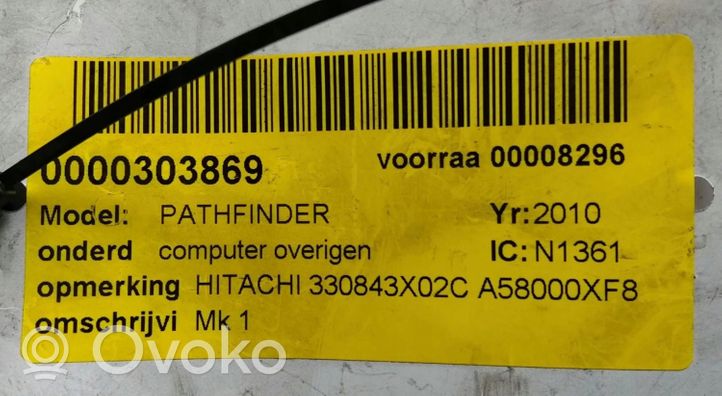 Nissan Pathfinder R51 Kit calculateur ECU et verrouillage 330843X02C