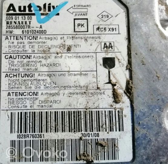 Renault Laguna I Kit centralina motore ECU e serratura 285580007R