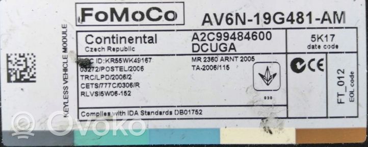 Ford Kuga III Kit calculateur ECU et verrouillage AV6N-19G481-AM