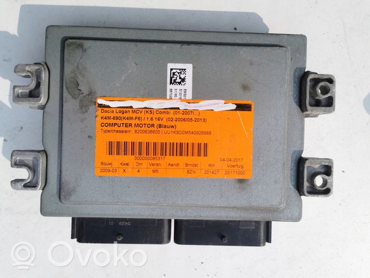 Dacia Logan Pick-Up Engine ECU kit and lock set S110140022A--