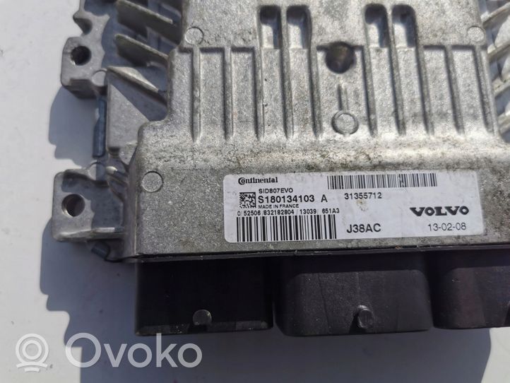 Volvo V40 Kit centralina motore ECU e serratura 31355712--