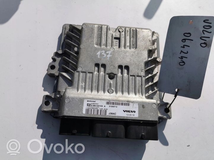 Volvo V40 Kit centralina motore ECU e serratura 31355712-