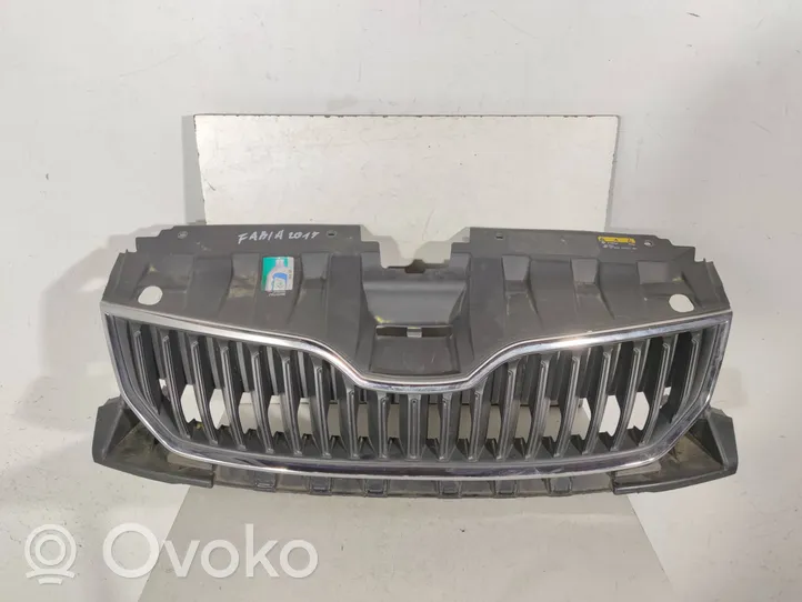 Skoda Fabia Mk3 (NJ) Grille calandre supérieure de pare-chocs avant 6V0853653