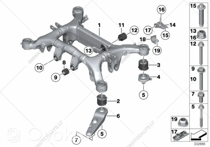 BMW 6 F06 Gran coupe Bras de contrôle arrière - meta kaip - bras de suspension arrière 6776150