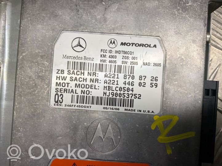 Mercedes-Benz GL X164 Module reconnaissance vocale A2218708726