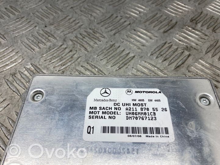 Mercedes-Benz E W211 Centralina/modulo bluetooth A2118705526