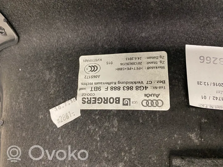 Audi A7 S7 4G Boczek / Tapicerka / bagażnika 4G8863888F