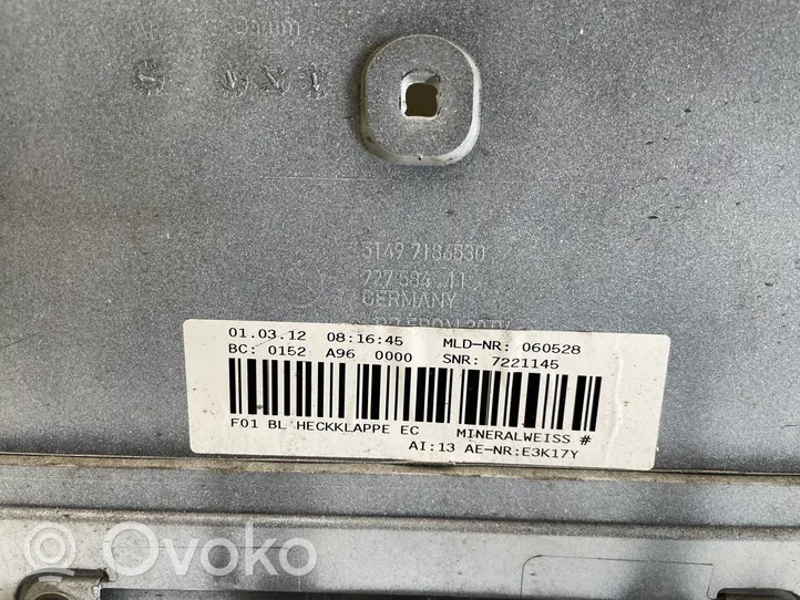 BMW 7 F01 F02 F03 F04 Bagāžnieka dekoratīvā apdare 7186530