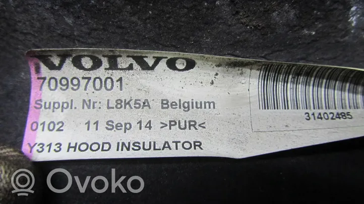 Volvo XC60 Isolation acoustique et thermique pour capot 