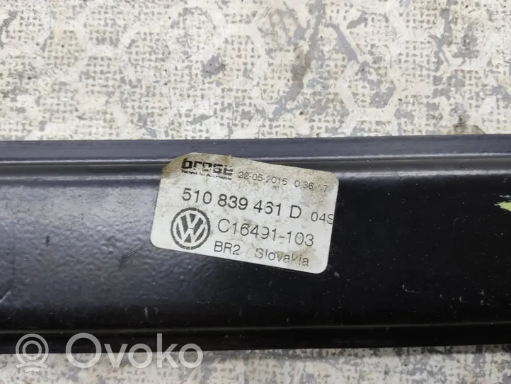 Volkswagen Golf Sportsvan Mechanizm podnoszenia szyby tylnej bez silnika 510839461D