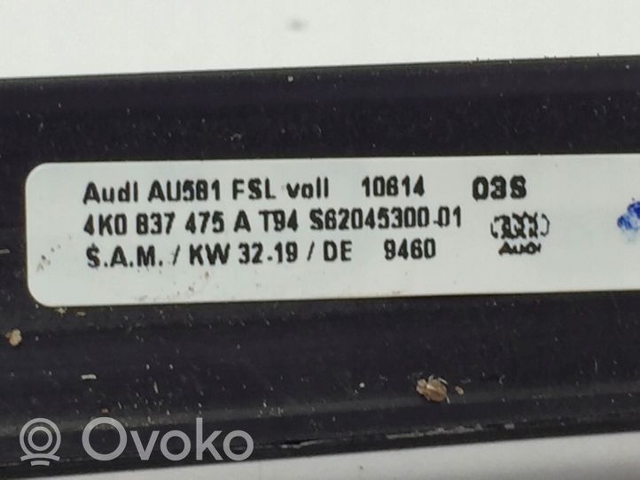 Audi A6 S6 C8 4K Etuoven lista (muoto) 4K0837475A