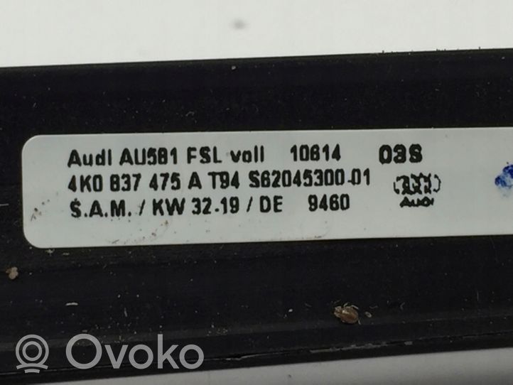 Audi A6 S6 C8 4K Etuoven lista (muoto) 4K0837475A