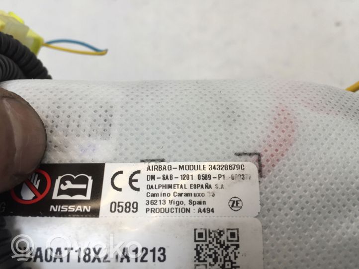 Nissan Qashqai J12 Airbag sedile 985H16UA0A