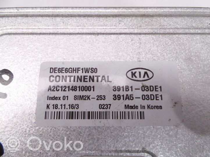 KIA Niro Calculateur moteur ECU 391A503DE1