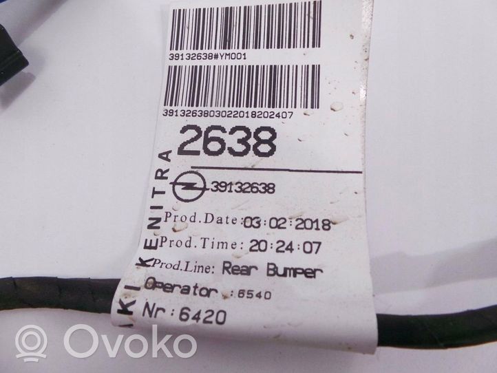 Opel Crossland X Wiązka przewodów czujnika parkowania PDC 39132638