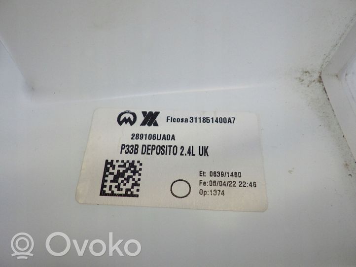 Nissan Qashqai J12 Zbiornik płynu do spryskiwaczy szyby przedniej / czołowej 289106UA0A