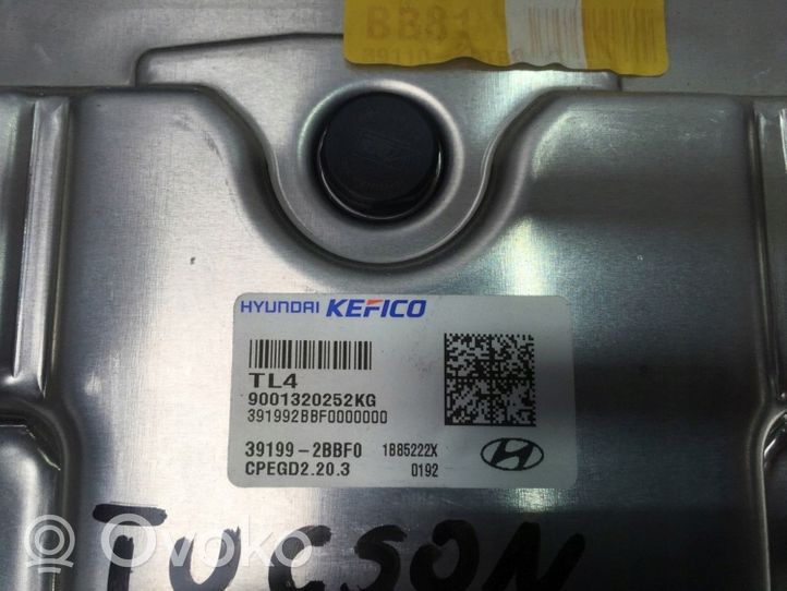 Hyundai Tucson TL Moottorinohjausyksikön sarja ja lukkosarja 391992BBF0