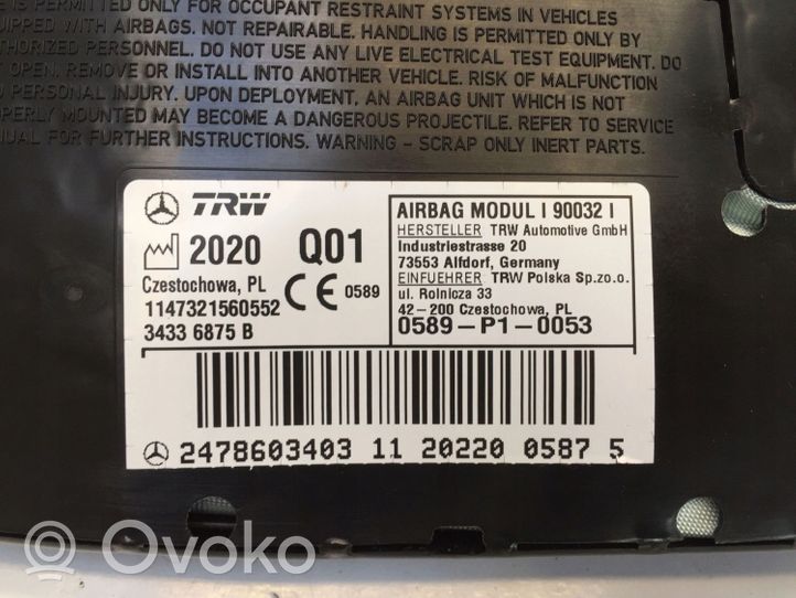 Mercedes-Benz GLA H247 Sėdynės oro pagalvė 2478603403