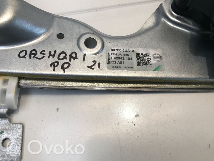 Nissan Qashqai J12 Elektryczny podnośnik szyby drzwi przednich 807006UA1A