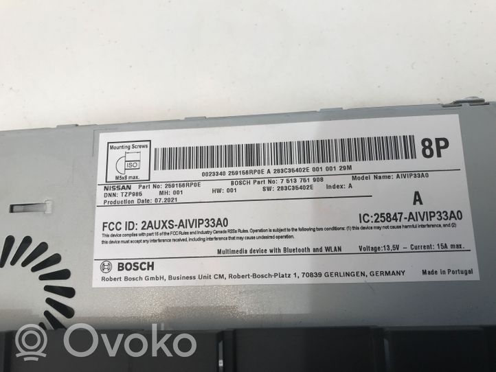 Nissan Qashqai J12 Monitor / wyświetlacz / ekran 259156RP0E