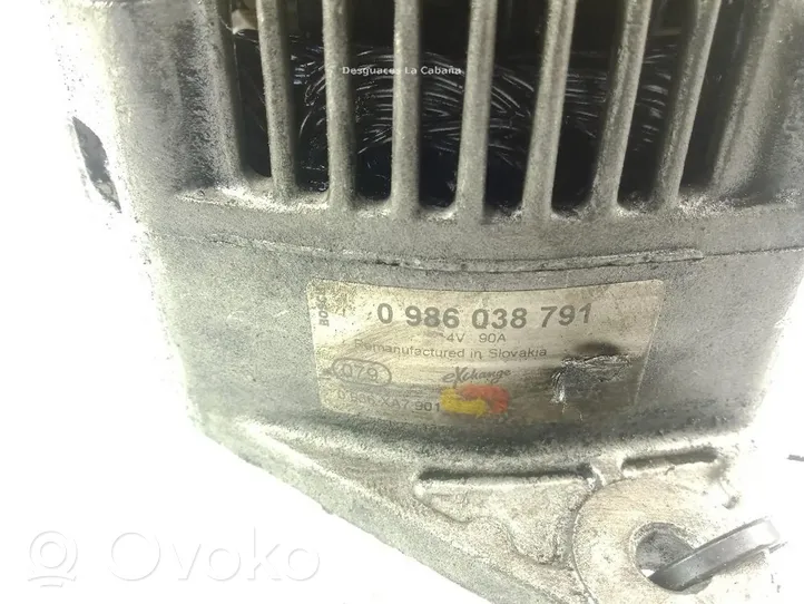 Citroen Jumper Generaattori/laturi 0986038791