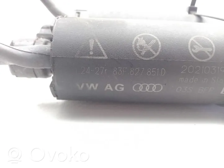 Audi Q3 F3 Amortyzator / Siłownik szyby klapy tylnej / bagażnika 83F827851D
