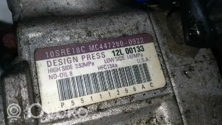 Dodge Caliber Ilmastointilaitteen kompressorin pumppu (A/C) 10SRE18C
