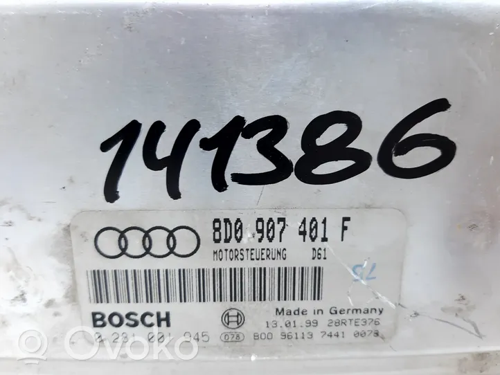 Audi A4 S4 B5 8D Calculateur moteur ECU 8D0907401F