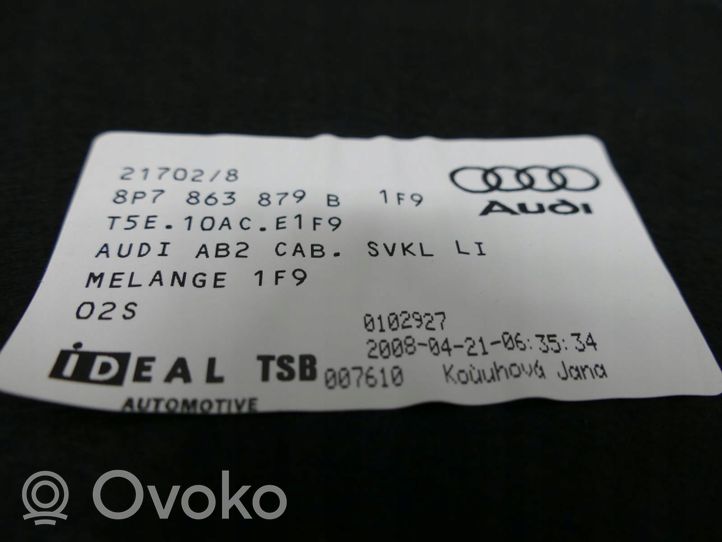 Audi A3 S3 8P Tavaratilan sivuverhoilu 8P7863879B