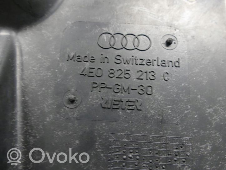 Audi A8 S8 D3 4E Plaque de protection de réservoir de carburant 4E0825213C