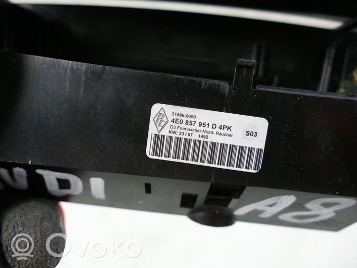 Audi A8 S8 D3 4E Popielniczka deski rozdzielczej 4E0857951C