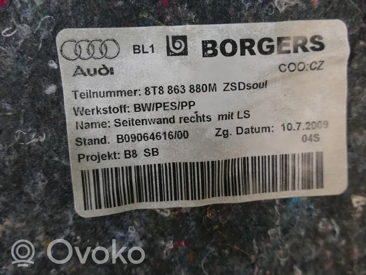 Audi A5 Sportback 8TA Šoninis apdailos skydas 8T8863880M