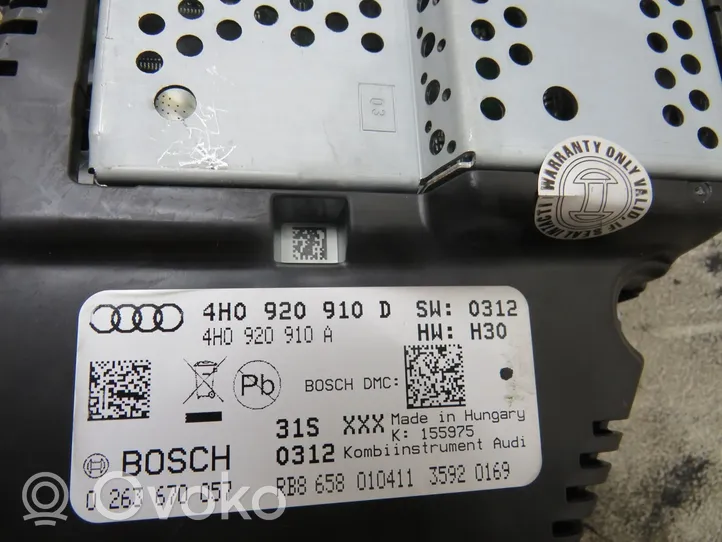 Audi A8 S8 D4 4H Monitor/display/piccolo schermo 4H0920910D