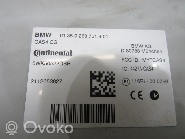 BMW 6 F12 F13 Moduł / Sterownik CAS 9268751