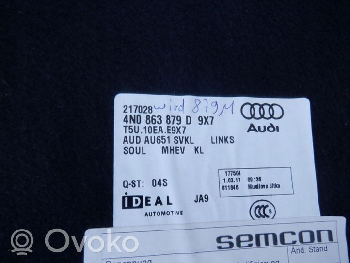 Audi A8 S8 D5 Rivestimento pannello laterale del bagagliaio/baule 4N0863879D