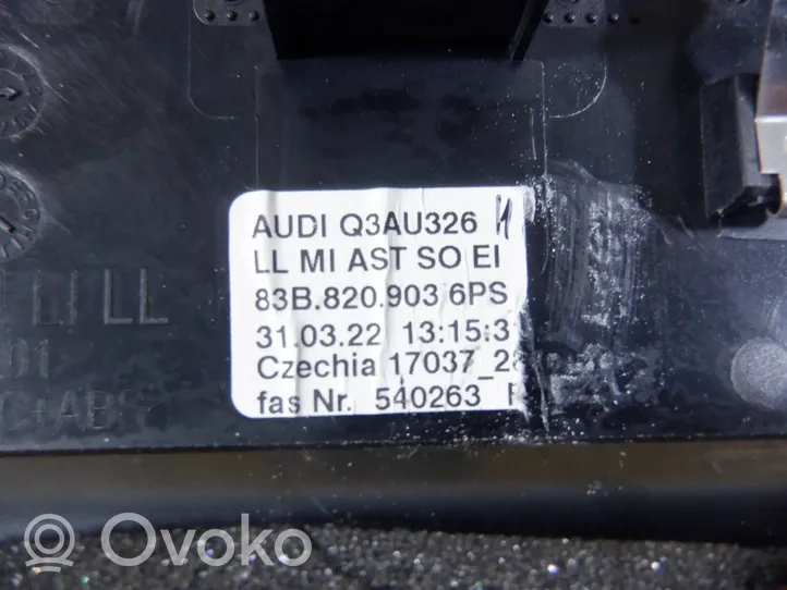 Audi Q3 F3 Katon tuuletussuuttimen ritilä 83B820903