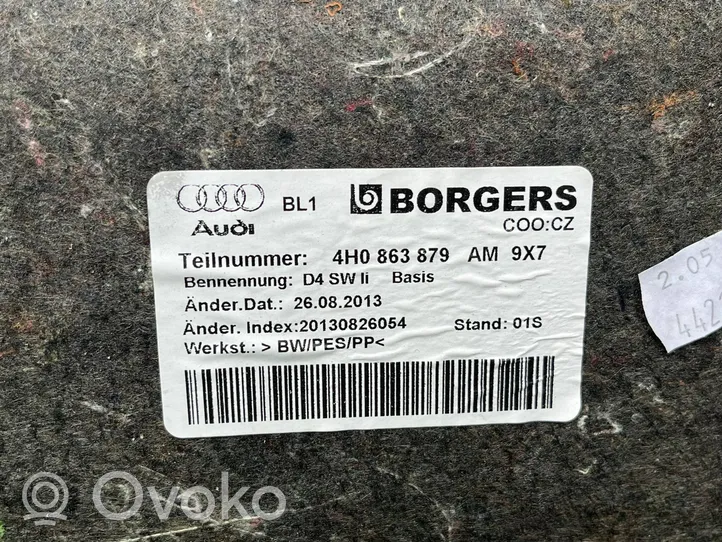 Audi A8 S8 D4 4H Boczek / Tapicerka / bagażnika 4H0863879AM