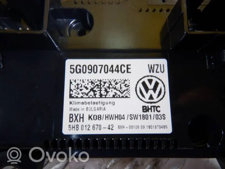 Volkswagen Golf VII Oro kondicionieriaus/ klimato/ pečiuko valdymo blokas (salone) 5G0907044CE