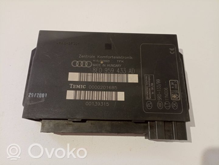 Audi A4 S4 B6 8E 8H Komforto modulis 8E0959433AD