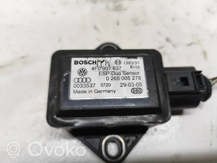 Audi A4 S4 B7 8E 8H Sensore di imbardata accelerazione ESP 4F0907637