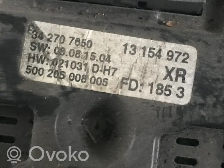 Opel Zafira C Etupuskurin ylempi jäähdytinsäleikkö 13154972