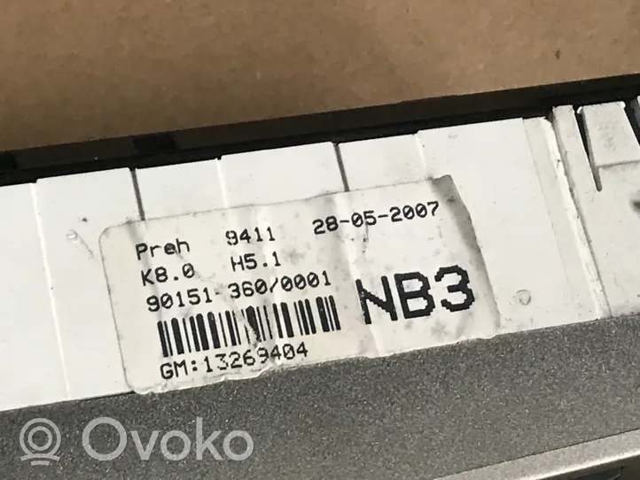 Opel Zafira B Oro kondicionieriaus/ klimato/ pečiuko valdymo blokas (salone) 13269404
