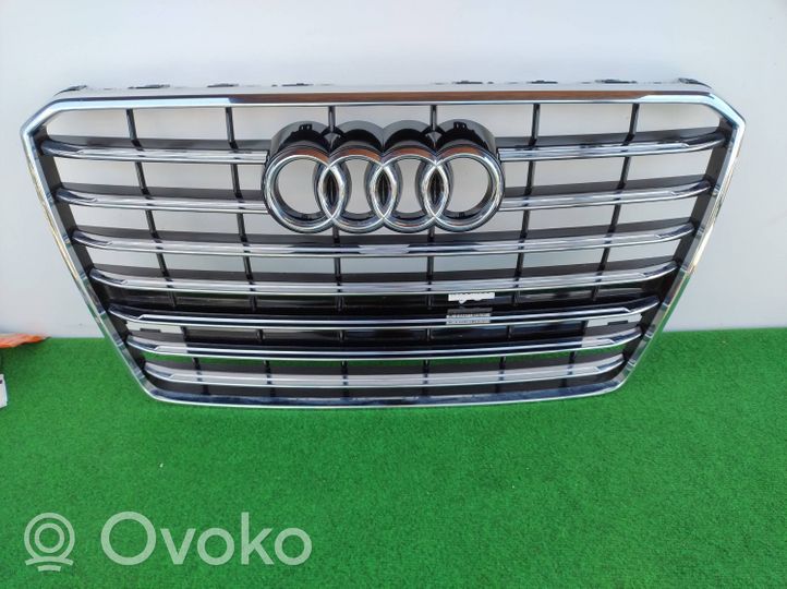 Audi A8 S8 D4 4H Etupuskurin ylempi jäähdytinsäleikkö 4H0853651AA