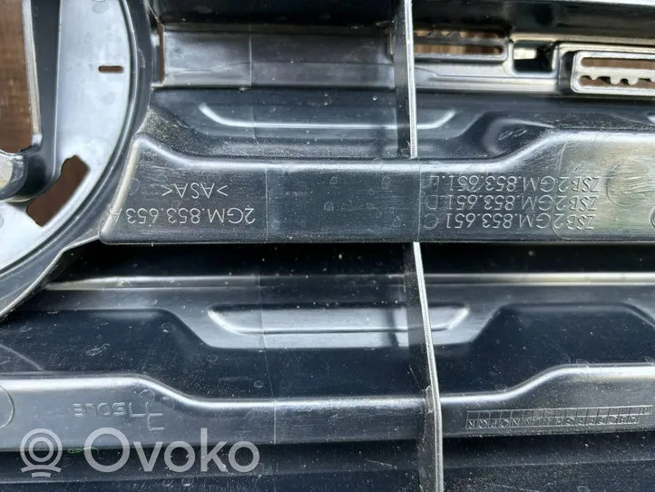 Volkswagen T-Cross Etupuskurin ylempi jäähdytinsäleikkö 2GM853653A
