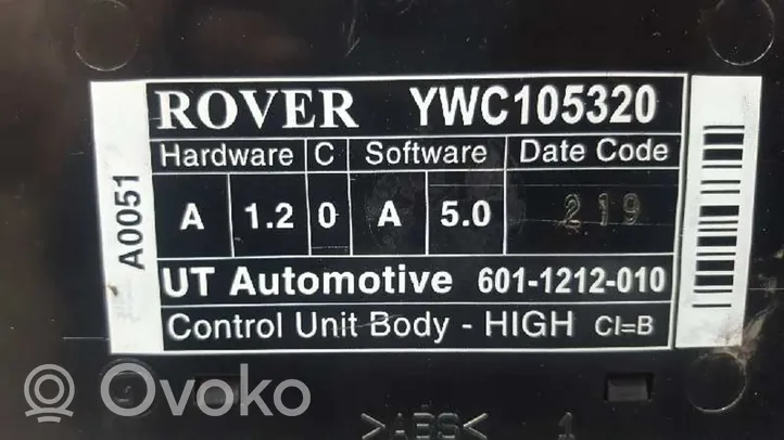 Rover 75 Muut ohjainlaitteet/moduulit YWC105320