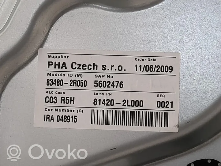 Hyundai i30 Elektryczny podnośnik szyby drzwi tylnych 834802R050