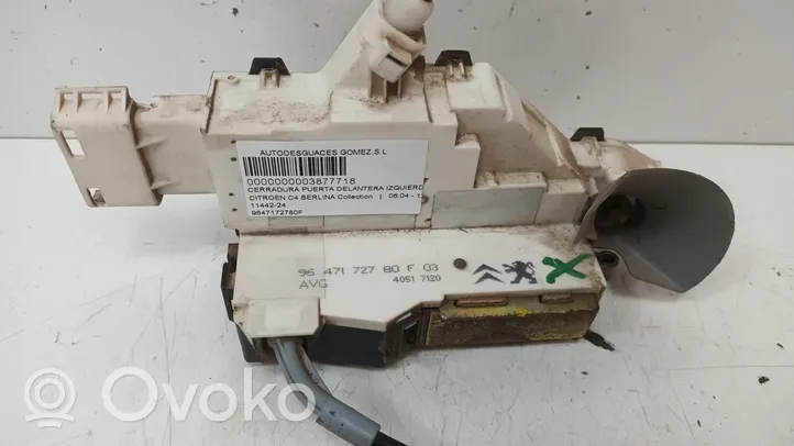 Citroen C4 I Front door lock 9647172780F