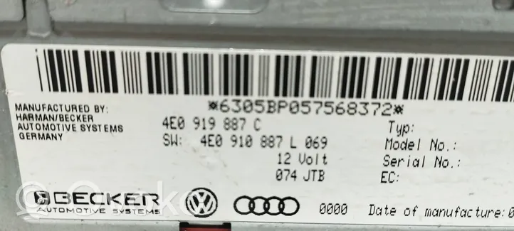 Audi A6 S6 C6 4F Centralina/modulo navigatore GPS 4E0919887C